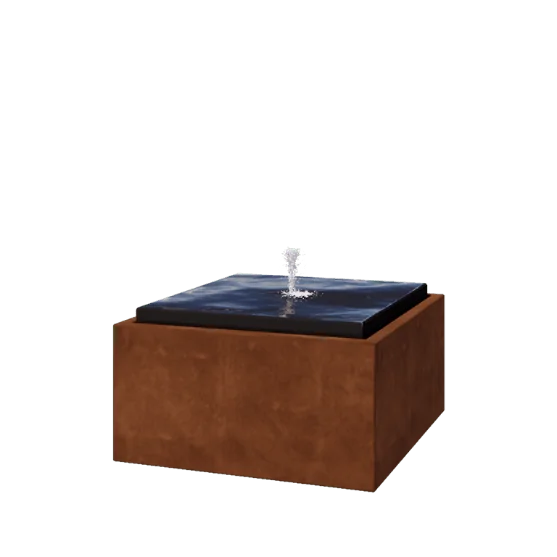 Corten jeklena fontana - Orin - 80 x 80 x 40 cm - Brez LED-osvetlitve