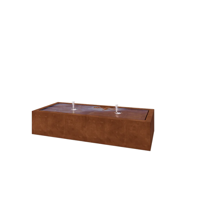 Corten jeklena fontana - Lyra - 200 x 80 x 40 cm - Z LED osvetlitvijo